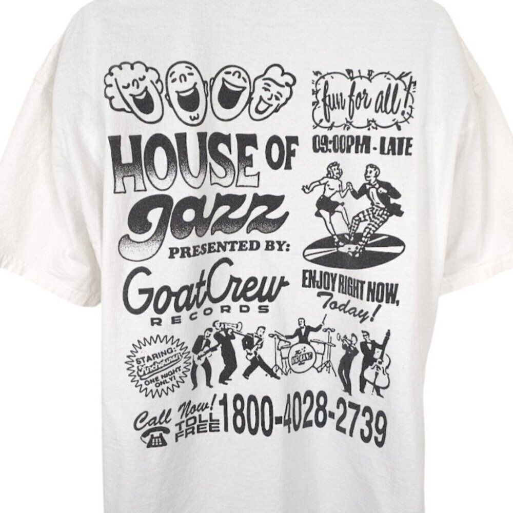 Goat Crew Records T Shirt Mens Size 3XL White House Of Jazz Streetwear